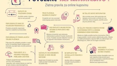 Ministarstvo unutarnjih poslova RH objavilo je savjete kako se pripremiti i zaštititi u maloprodaji na internetu / infografika:MUP RH