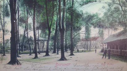 Park 1903. godine - na mjestu današnjeg dječjeg igrališta nalazila se gostionica / Foto: arhiv Vlatke Daněk)