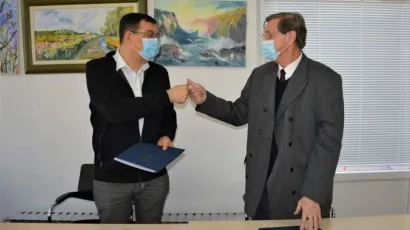 Žuopan Damir Bajs i predsjednik Matice umirovljenika Daruvar Ivan Cegledi / Foto: BBŽ