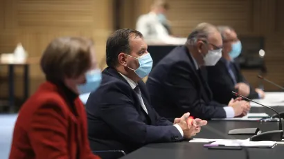 Ministri su izložili svoje argumente, epidemiolozi dali svoje viđenje situacije, a tijekom sutrašnjeg dana odvijat će se pojedinačni sastanci/ Foto: Ranko Šuvar/CROPIX