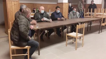 Načelnik Općine Đulovac Drago Hodak na sastanku oko nove mrtvačnice /Foto: Općina Đulovac