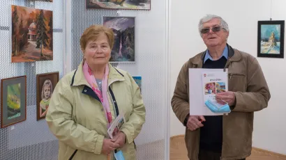 Slikari Ljubica Petrinić i Josip Bali/Foto: Grad Daruvar