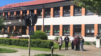 Obilazak završnih radova na zamjeni krovišta na osnovnoj školi u Velikom Grđevcu/Foto: BBŽ