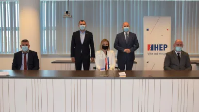 HEP Plin i daruvarska tvrtka Darkom d.o.o. za komunalnu djelatnost potpisali Ugovor o kupoprodaji poslovnih udjela u trgovačkom društvu Darkom distribucija plina d.o.o./Foto: Grad Daruvar