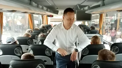Župan Marušić poželio je učenicima sretan put i lijep provod/ Foto: Deni Marčinković