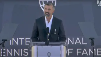 Goran Ivanišević na primanju u Kuću slavnih/Foto: Screenshot