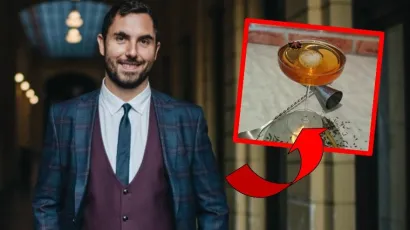 Denis Vlahovac i njegov &quot;pelin spritz&quot;/Foto: Ana Knežević