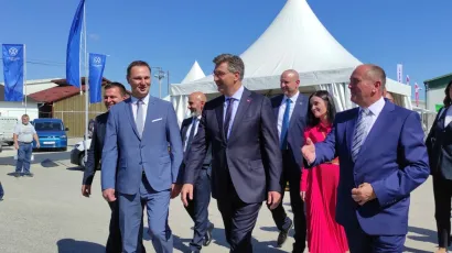 Žuoan Marko Marušić, premijer Andrej Plenković, ministrica poljoprivrede Marija Vučković i direktor sajma Zlatko Salaj/Foto: Martina Čapo