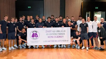 Podršku oboljelima od cistične fibroze dala je i Hrvatska nogometna reprezentacija/Foto: HNS