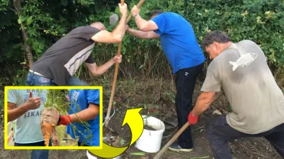 Njih troje protiv jedne mrkve. Nije imala šanse.../Foto: Privatni album