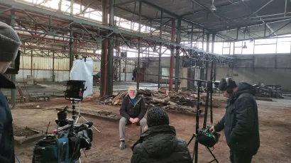 Slavko Račić Raca na snimanju za HRT/Foto: MojPortal.hr