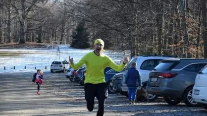 Daruvarčanin Ratko Boroš na ulasku u cilj/Foto: Omanovac zimska trening liga