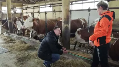 Župan Marko Marušić na farmi obitelji Dreta/Foto: BBŽ