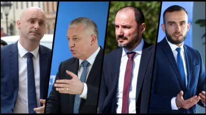 Bivši ministar Tolušić, ministar Horvat, potpredsjednik Vlade Boris Milošević i ministar Aladrović/ Foto: CROPIX