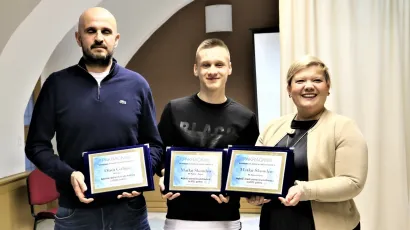 Dino Galijaš, Matko Škondro i Anamarija Blažević/Foto: Pakrački list