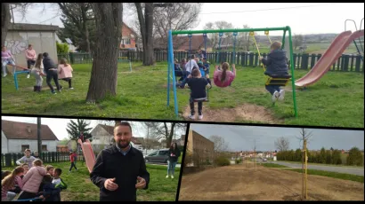 Obnovljeno igralište u Hrgovljanima, a duž Zagrebačke ulice posađena stabla lipe/ Foto: Deni Marčinković