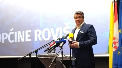 Predsjednik Zoran Milanović u Rovišću/Foto: Deni Marčinković/MojPortal.hr