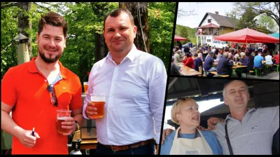 Predsjednik daruvarskog SDP-a Igor Jareš i gradonačelnik Grada Daruvara Damir Lneniček (HDZ)/Foto: SDP