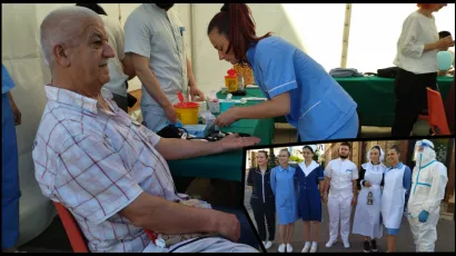 Osim mjerenja tlaka i šećera, građani su mogli vidjeti kako su nekada izgledale uniforme medicinskih sestara/ Foto: Deni Marčinković