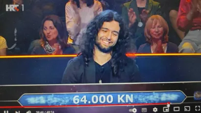 Osvojenim iznosom ovaj mladi Daruvarčanin i više je nego zadovoljan, a već ima plan kako će potrošiti novac/Foto: Screenshot You tube