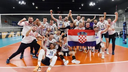 Slavlje hrvatskih odbojkaških reprezentativaca/Foto: HRS