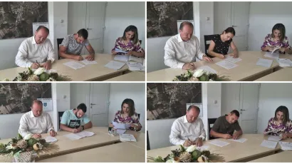 Potpisivanje ugovora s mladim obiteljima u Garešnici/Foto: KruGaresnica.info