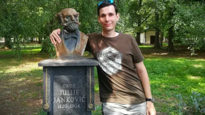 Kroatist Sergej Borisov, inače Rus iz Moskve, došao je u Daruvar proučavati češki jezik u hrvatskom okruženju/Foto: Kruno Lokotar
