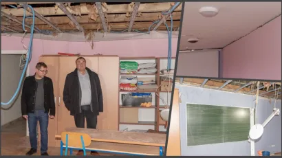 Pirak obišao OŠ Čazma i uputio kritike izvođaču energetske obnove/ Foto: D. Kirin