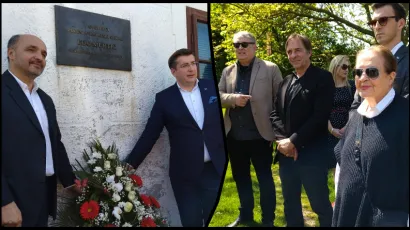 Na polaganje vijenaca došla je i slikareva obitelj/ Foto: Deni Marčinković
