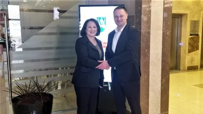 Župan Marušić s direktoricom Mostarskog sajma Dalfinom Bošnjak/Foto: BBŽ