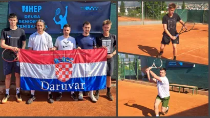 Daruvarski tenisači u prvom kolu osvojili su bod u Solinu/ Foto: HATK Daruvar