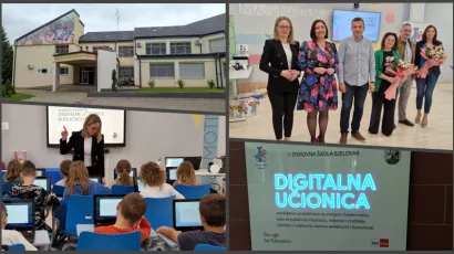 Bjelovarska prva osnovna škola danas je otvorila digitalnu učionicu/ Foto: Deni Marčinković/Grad Bjelovar
