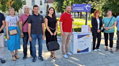 Djelatnici bjelovarske Gradske uprave sa zamjenikom gradonačelnika/ Foto: Deni Marčinković