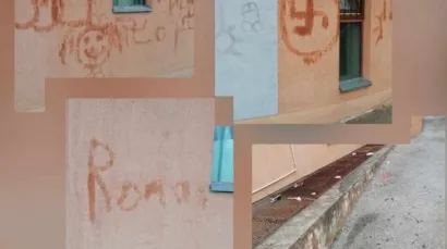 Uništena fasada/ Foto: Češka beseda Prekopakra
