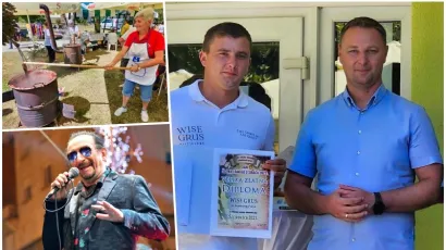 Daruvarska destilerija Wise Grus osvojila je Veliko zlato za svoju šljivovicu, a Sirač je danas do kasno u noć centar zabave u županiji/Foto: Srđan Vrančić/CROPIX<br>