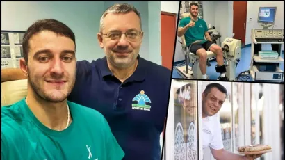 Izraelski reprezentativac Adir Cohen sa Sašom Starčevićem koji mu je tijekom rehabilitacije vratio koljeno u punu snagu/Foto: Privatni album, Robert Fajt/CROPIX
