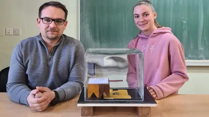 Mentor Luka Oskoruš i Karolina Kiš/ Foto: Gimnazija Bjelovar