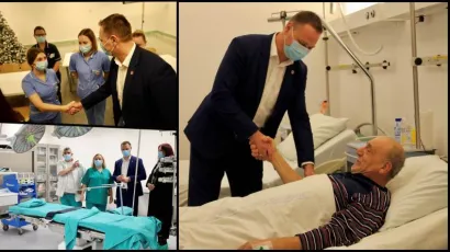 Župan Marušić u obilasku nove zgrade bjelovarske bolnice/Foto: BBŽ