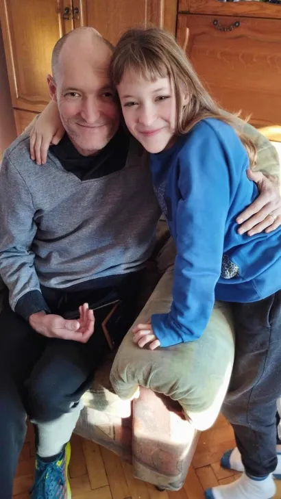 Eniz ii njegova kćer Hana. Djeca su mu također motiv da se što prije oporavi/Foto: Privatni album