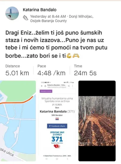 Podrška je dolazila sa svih strana/Foto: Trči sa srcem