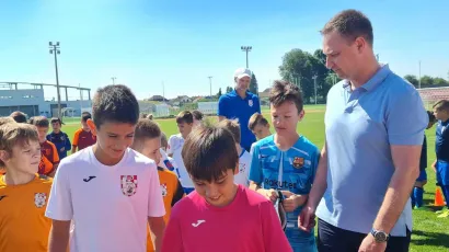 Župan Marko Marušić na stadion je došao kako bi prisustvovao otvorenju dječjeg turnira Anđelko Višić/Foto: BBŽ