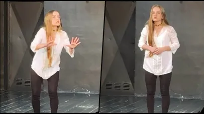 Ana Jurkić u bjelovarskom kazalištu/Foto: Gimnazija Daruvar
