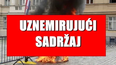 Muškarac se zapalio na Markovom trgu/Foto: Damjan Tadic/CROPIX