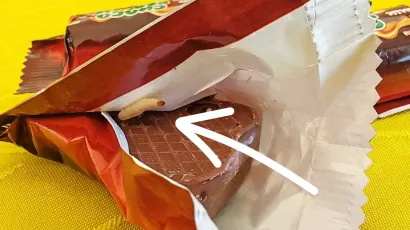 Crv u čokoladi kupljenoj u Konzumu/ Foto: Halo Inspektore/ Facebook