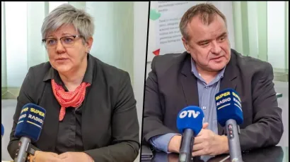 Ravnateljica Srednje škola Čazma Irena Ivanović i čazmanski gradonačelnik Dinko Pirak/Foto: Davor Kirin
