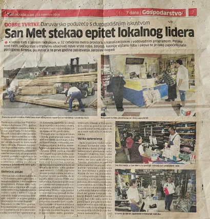 Članak o San-Metu objavljen u Bjelovarskom listu 2014. godine/Foto: Privatni album