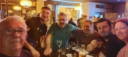 Daruvarski susreti: Mato Pejić, Dino Plažanin. Alen Hebec, Alen Janota, Tomaš Valenta, Ivana Mlinar Valenta/Foto: Privatni album