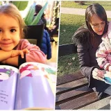 Greta sa svojom najdražom igračkom - knjigom/Foto: Privatni album