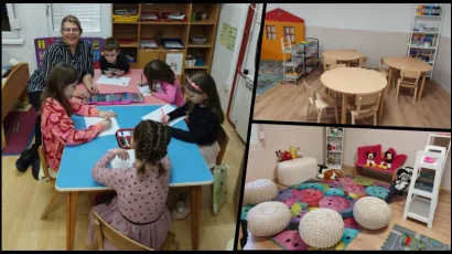 Jučer su predškolci iz Velike Trnovitice ušli u novouređeni objekt DV Maslačak/Foto: KruGarešnica