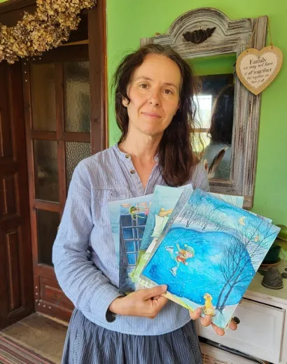 Jolana s ilustracijama za novu slikovnicu/Foto: Privatni album